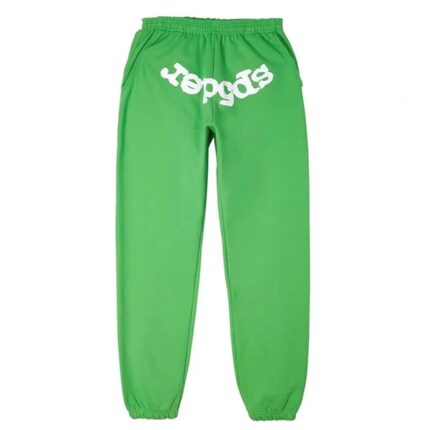 Men Women Spider Sweatpant Green