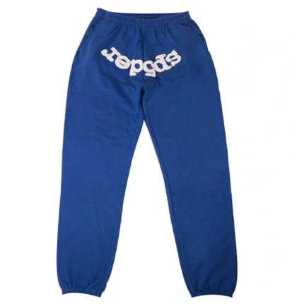 spider-logo-print-sweatpants-blue