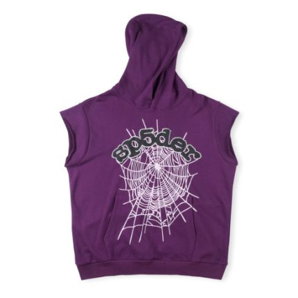 Purple Spider Hoodie Sleeveless 555