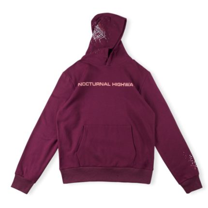 SP5DER Purple Nocturnal Graphic Hoodie